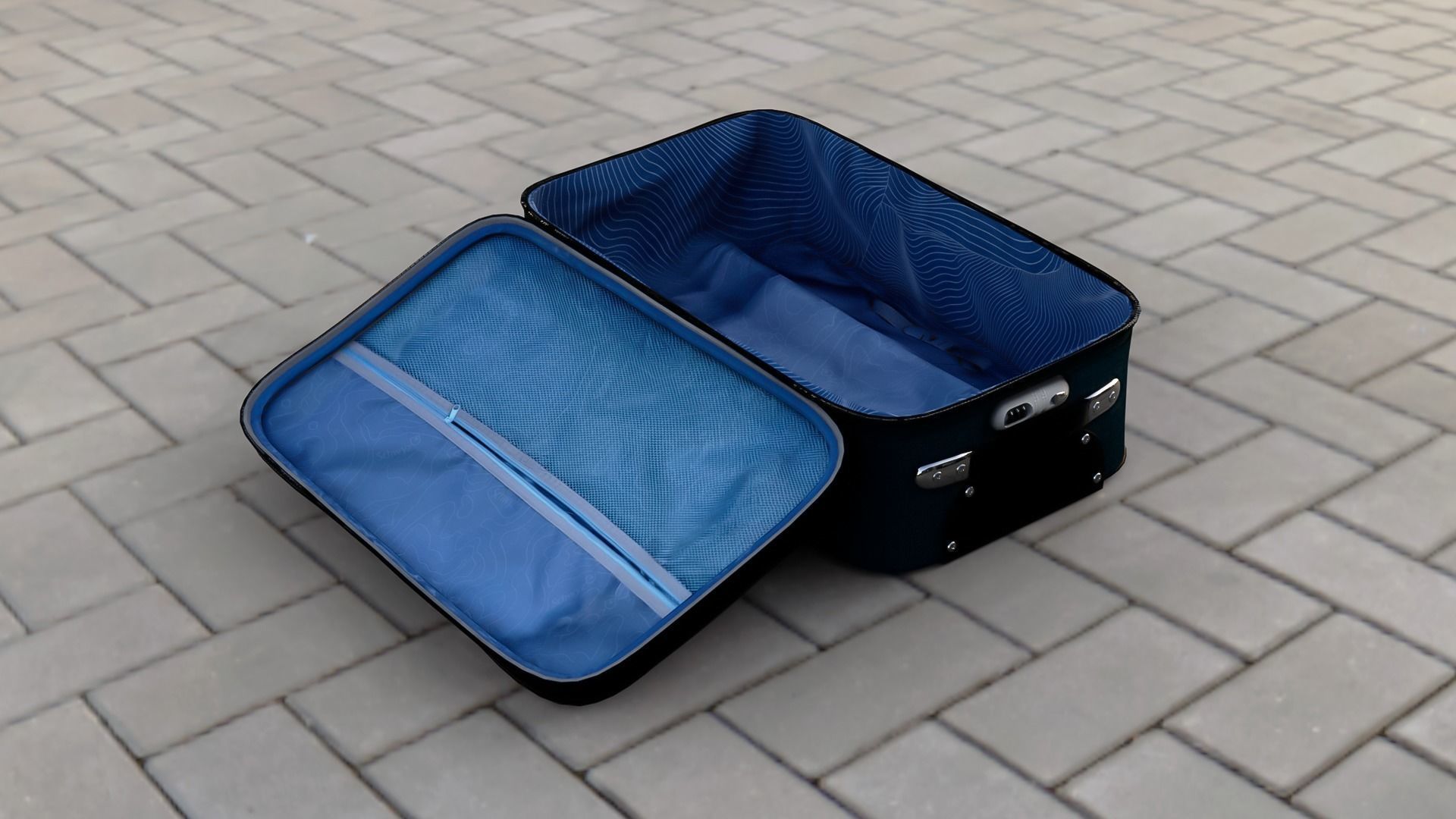 Suitcase Low-poly 3D model_4