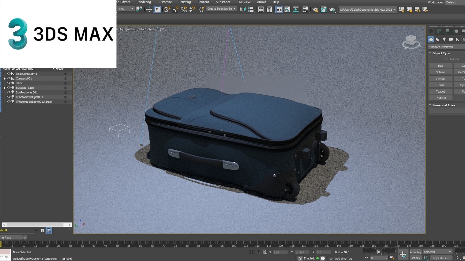 Suitcase Low-poly 3D model_22