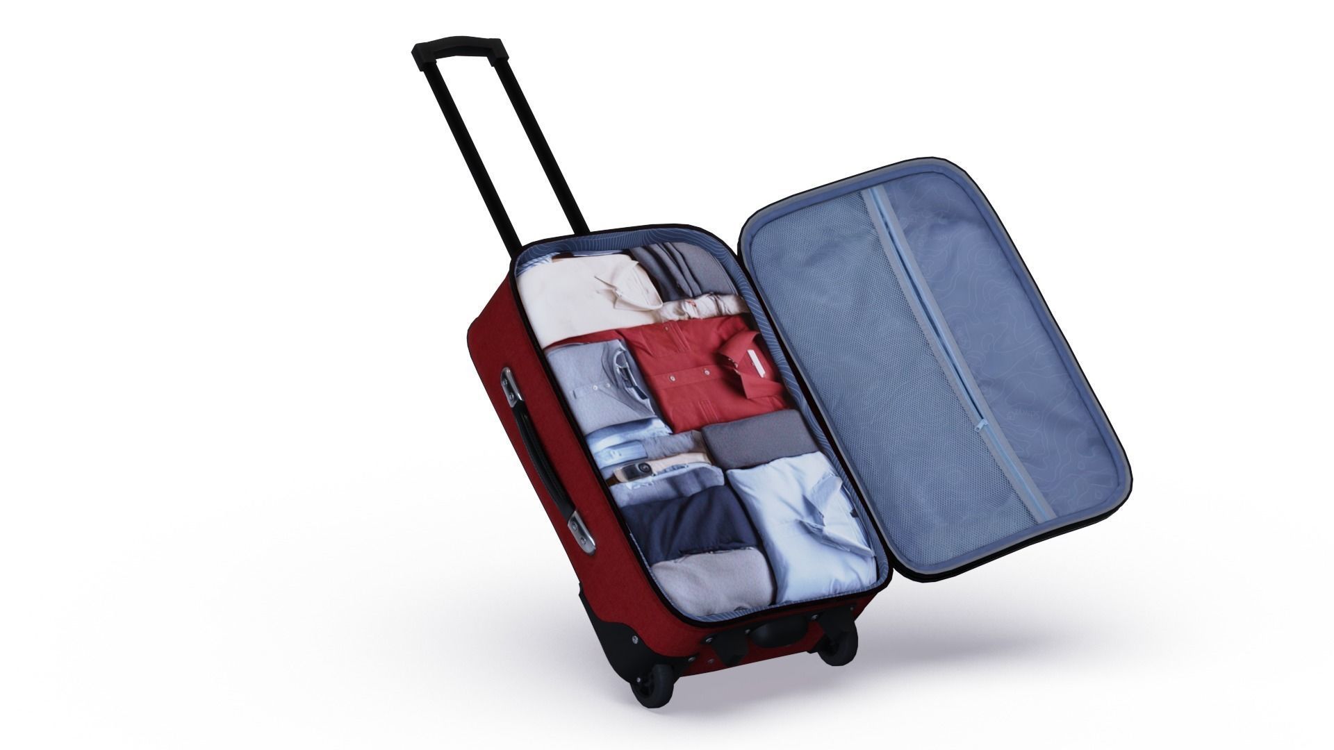 Suitcase Low-poly 3D model_25