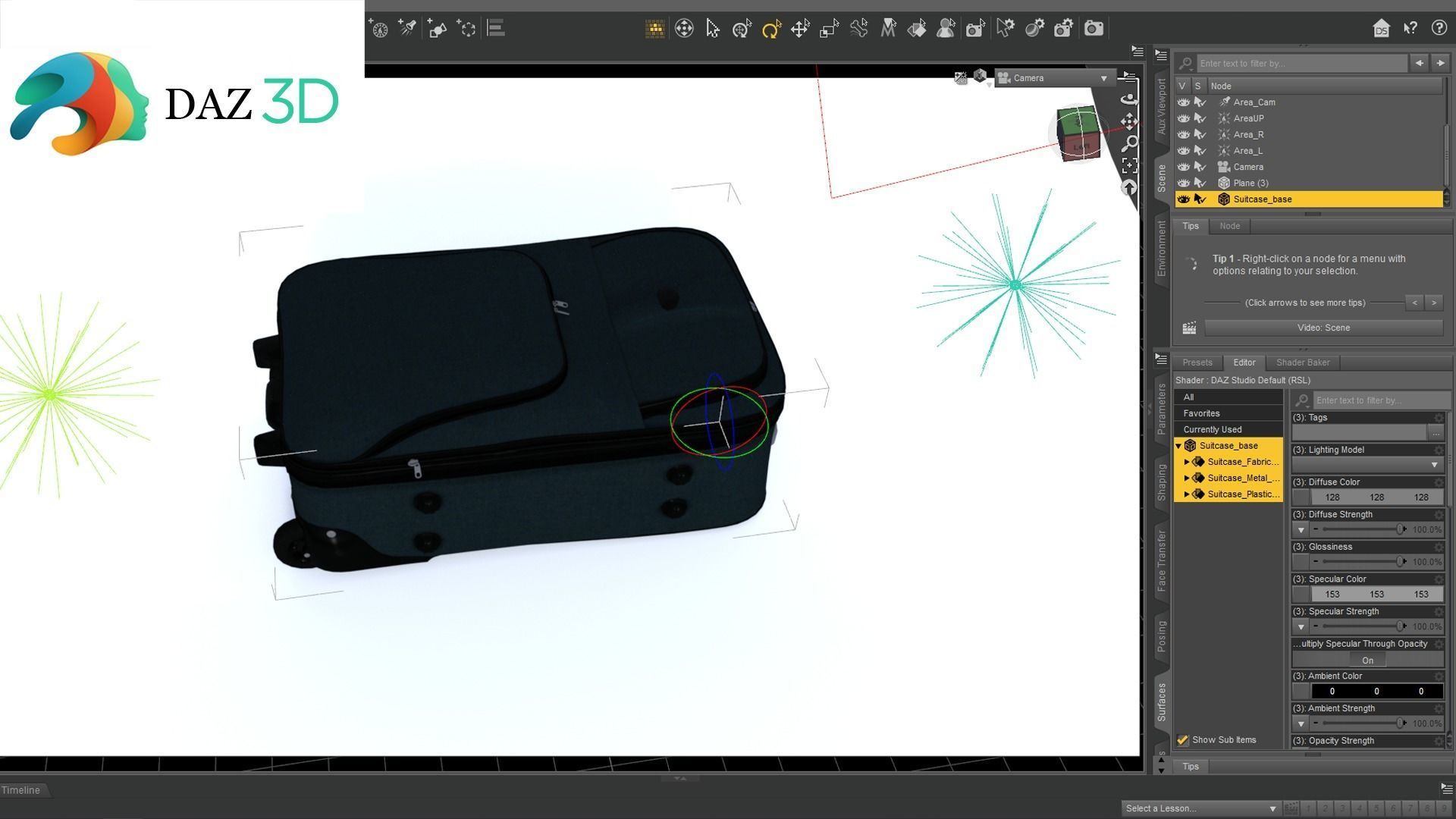 Suitcase Low-poly 3D model_18
