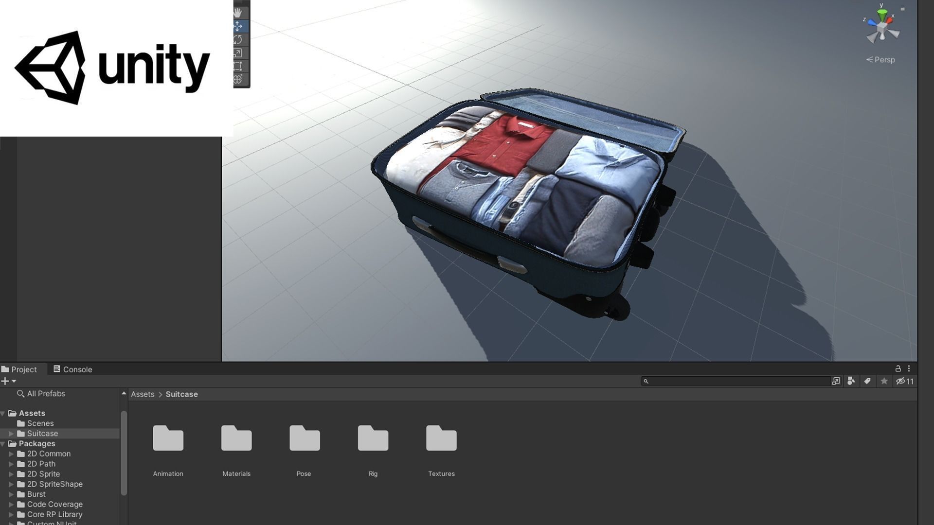 Suitcase Low-poly 3D model_12