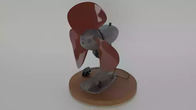 Retro table fan  3D model