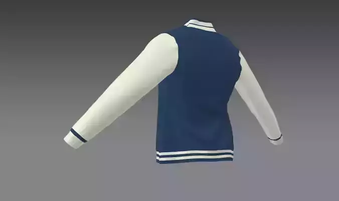College Jacket male 3d clothing Model