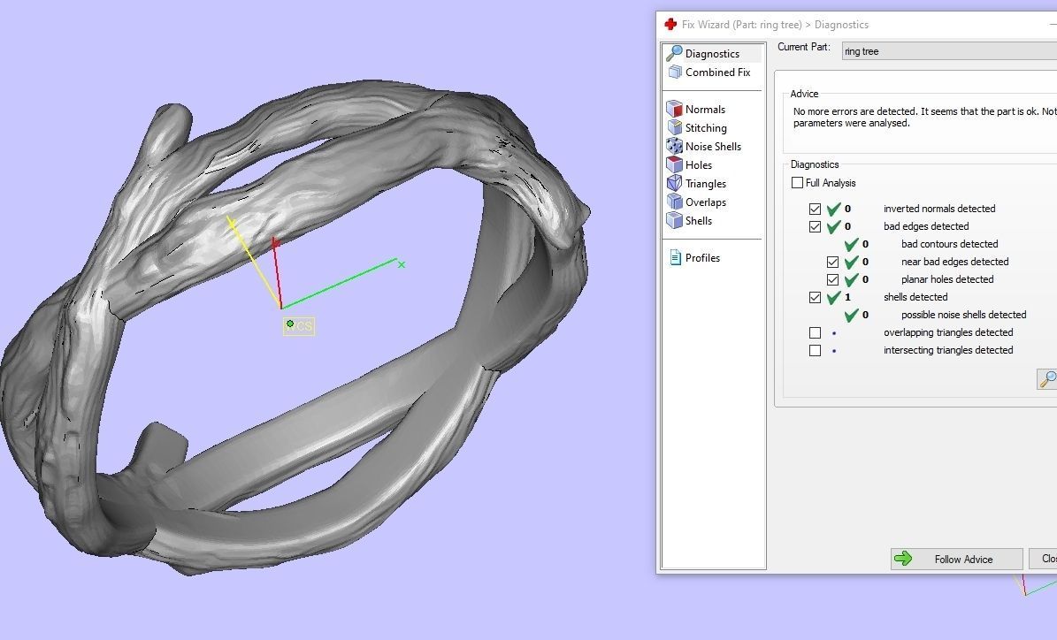 Tree wood branch ring band 3D print model_29