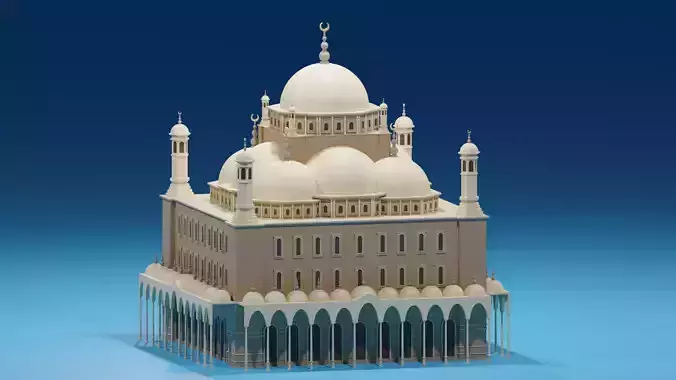 Cartoon Mosque Of Muhammad Ali 3D model