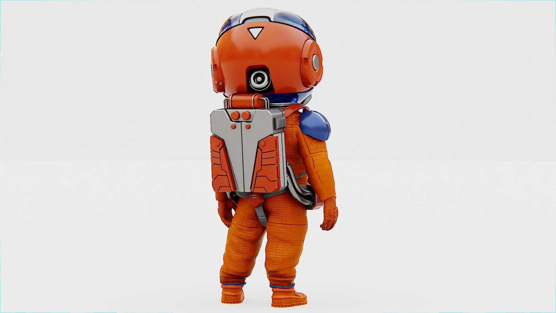 TOON ASTRONAUT -B RIGGED 3D model_7