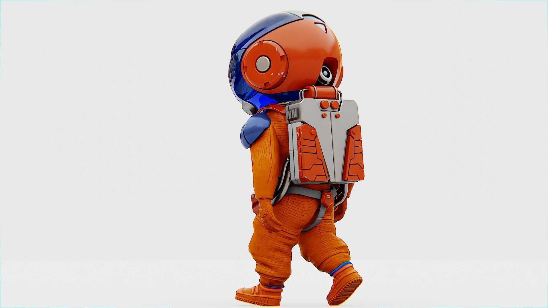 TOON ASTRONAUT -B RIGGED 3D model_25