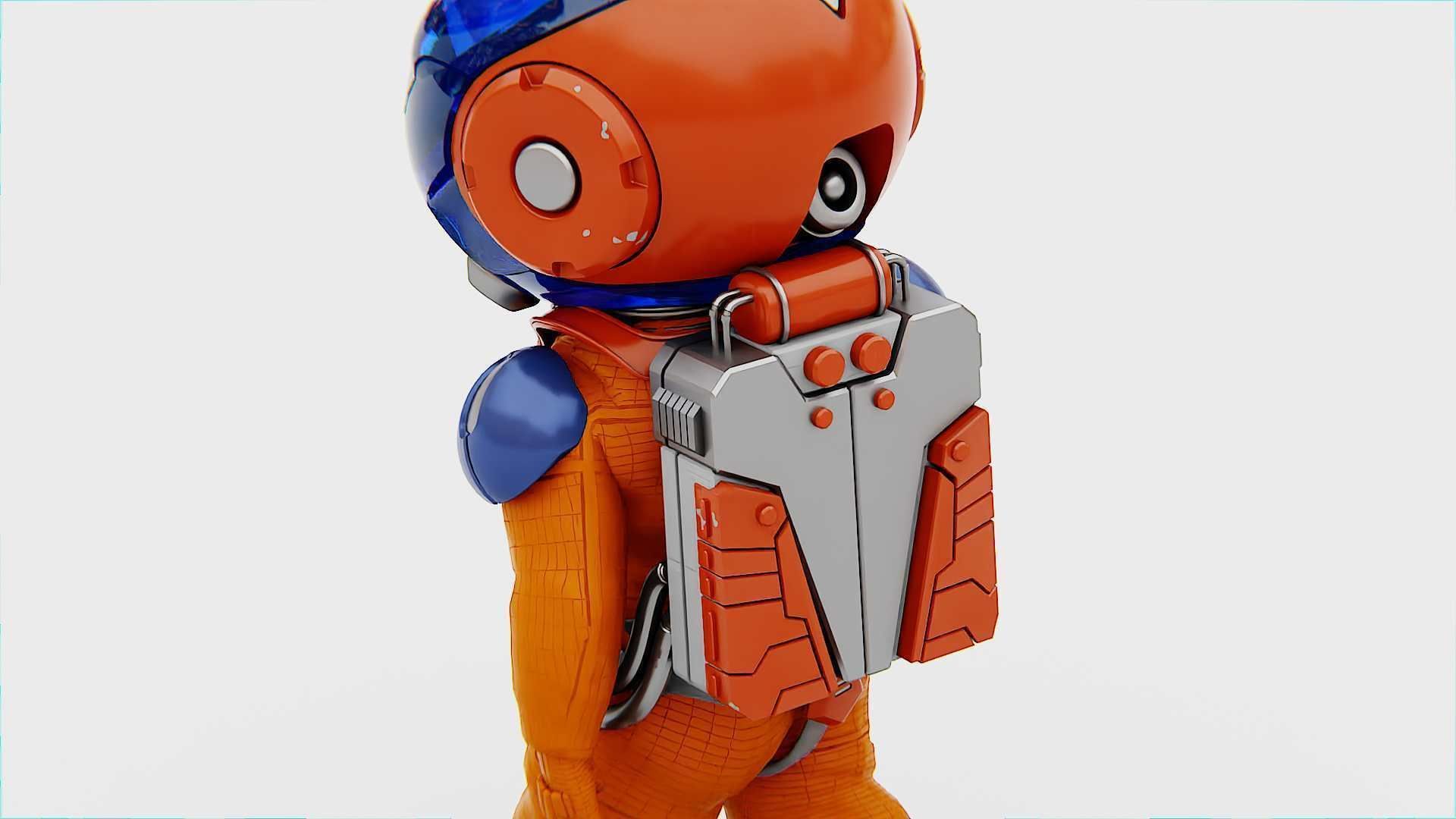 TOON ASTRONAUT -B RIGGED 3D model_30