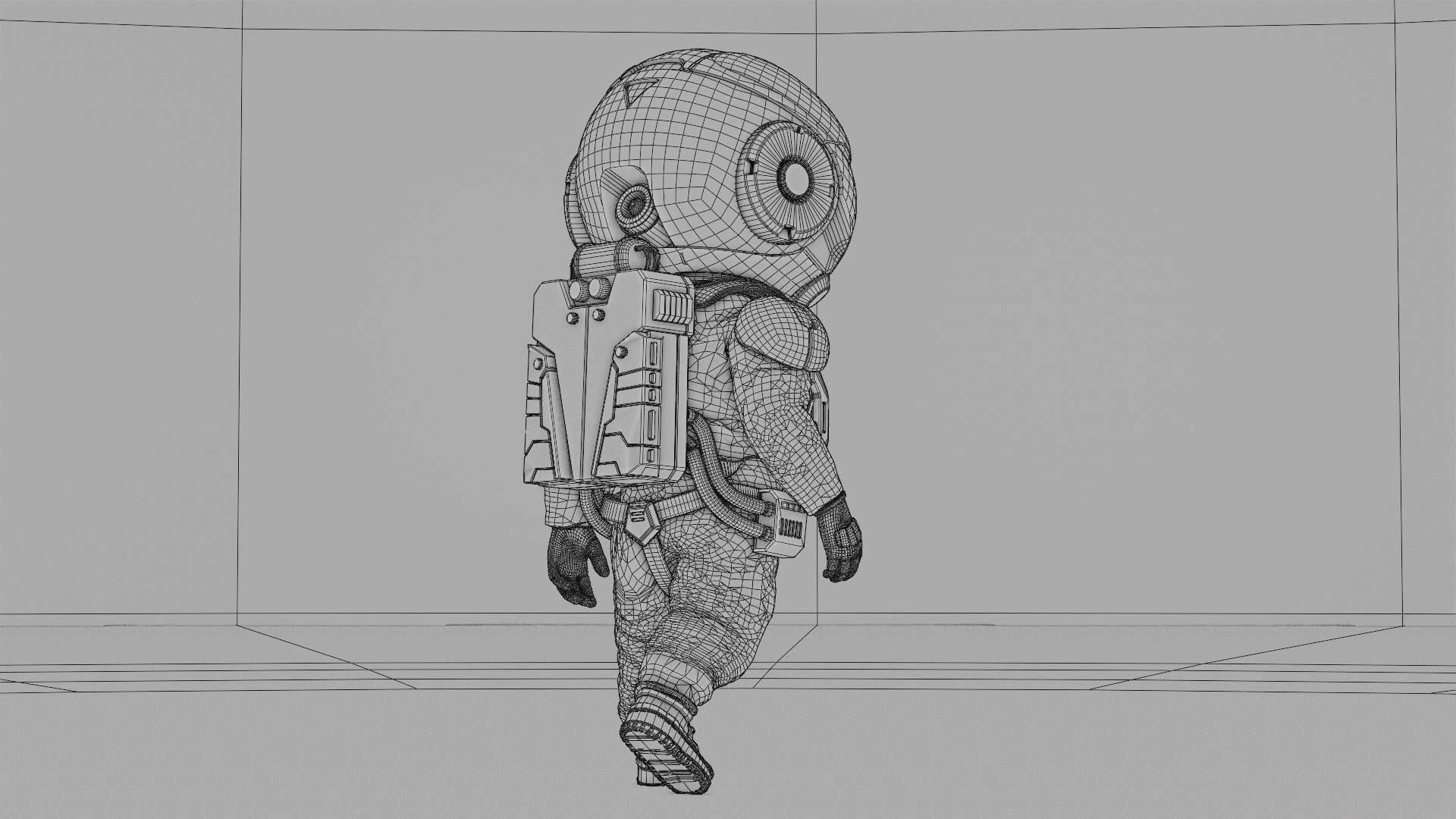 TOON ASTRONAUT -B RIGGED 3D model_40