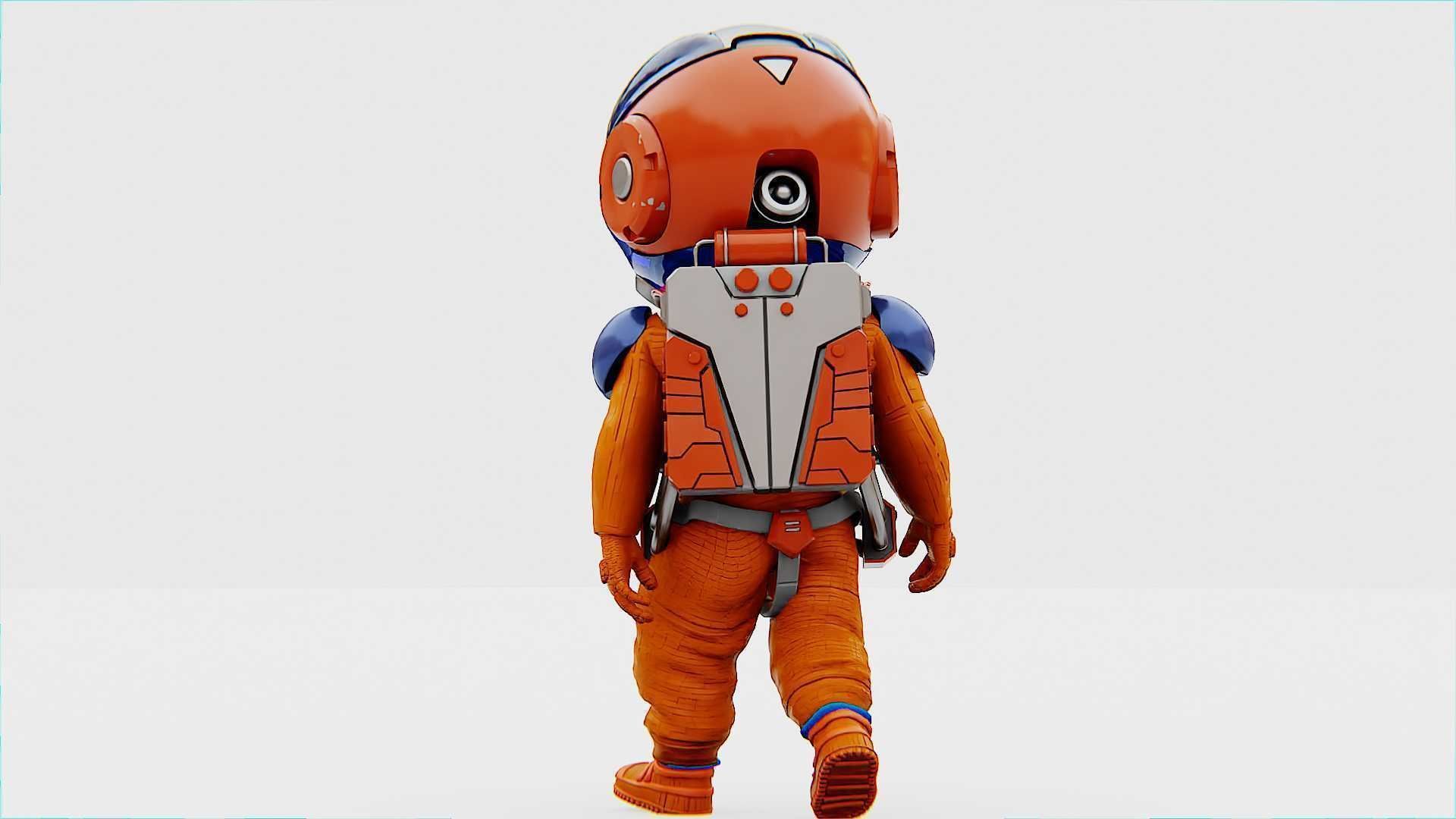 TOON ASTRONAUT -B RIGGED 3D model_26