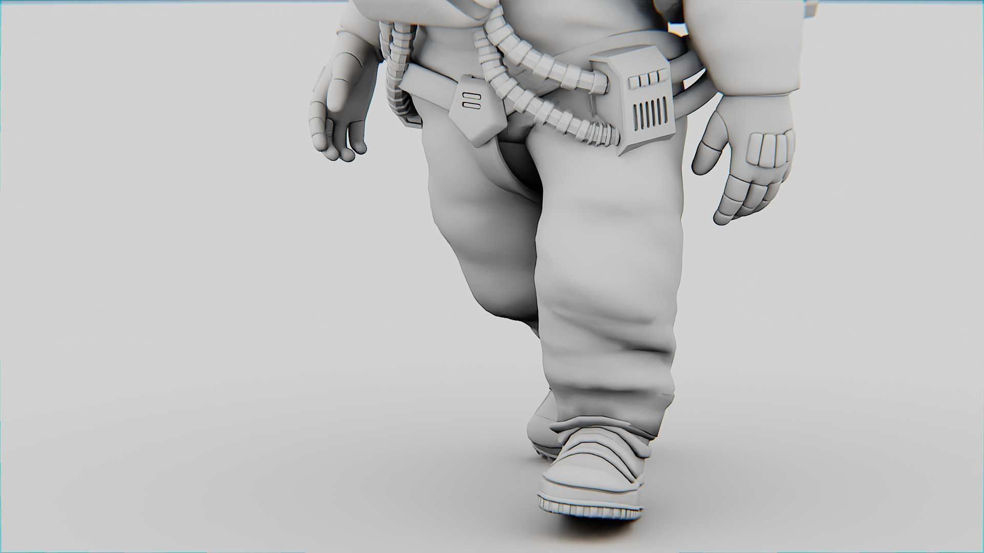 TOON ASTRONAUT -B RIGGED 3D model_35