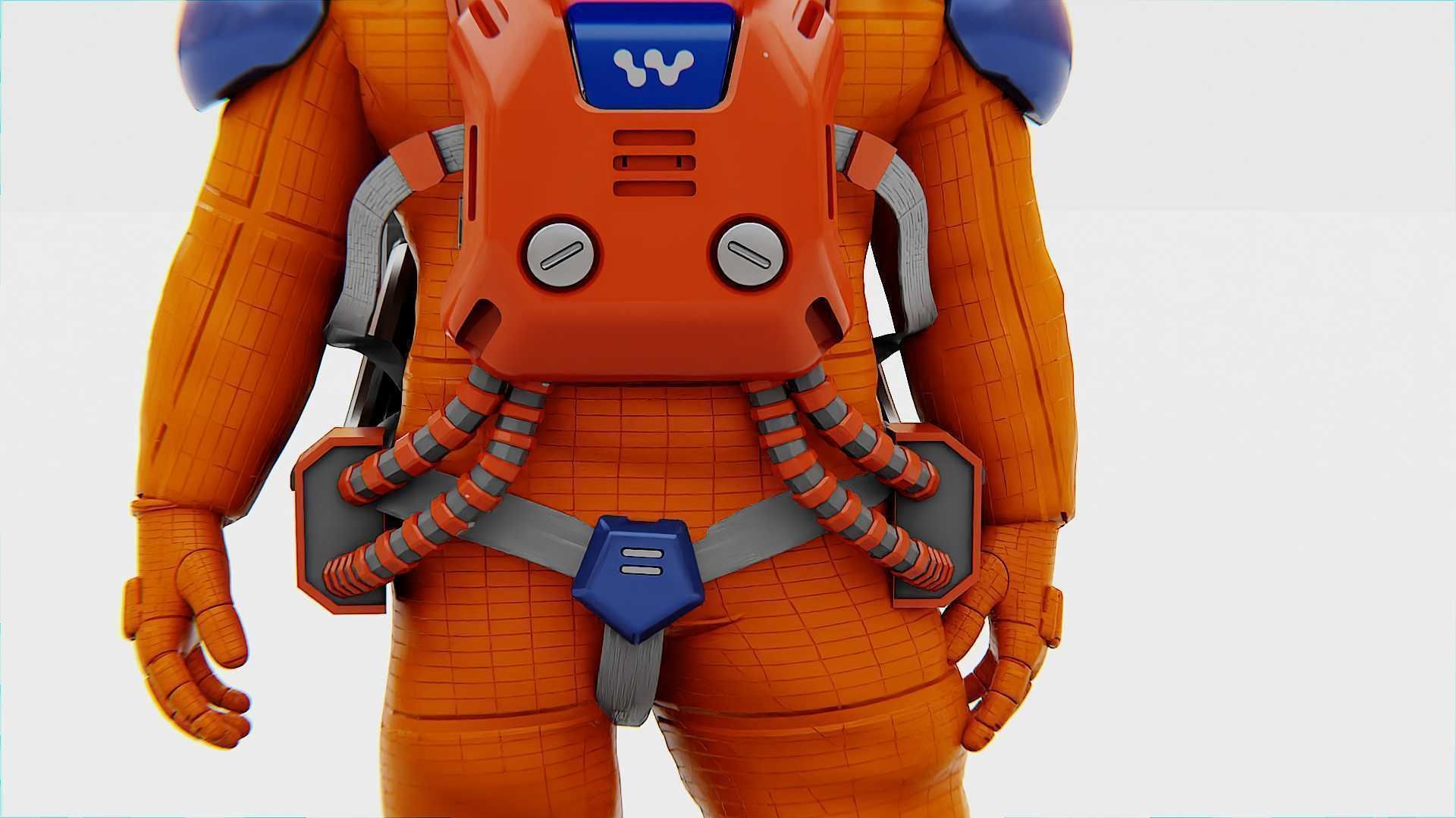 TOON ASTRONAUT -B RIGGED 3D model_21