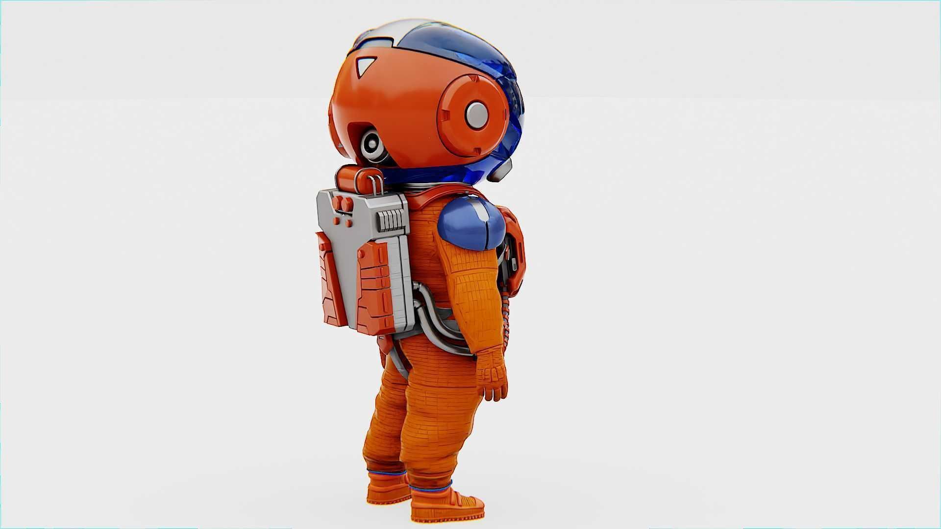 TOON ASTRONAUT -B RIGGED 3D model_8