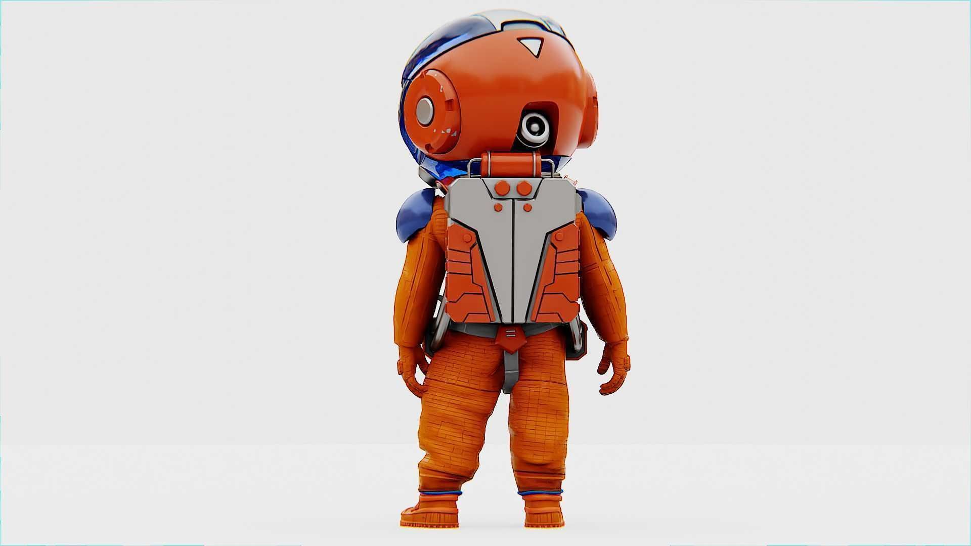 TOON ASTRONAUT -B RIGGED 3D model_6