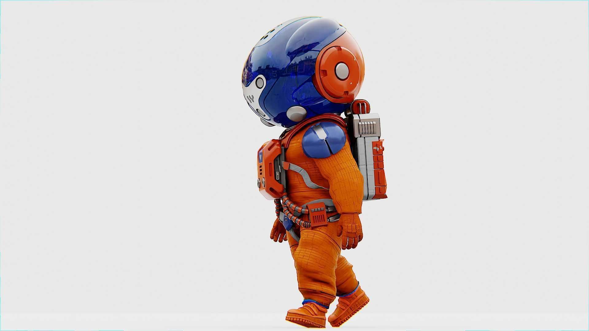TOON ASTRONAUT -B RIGGED 3D model_24