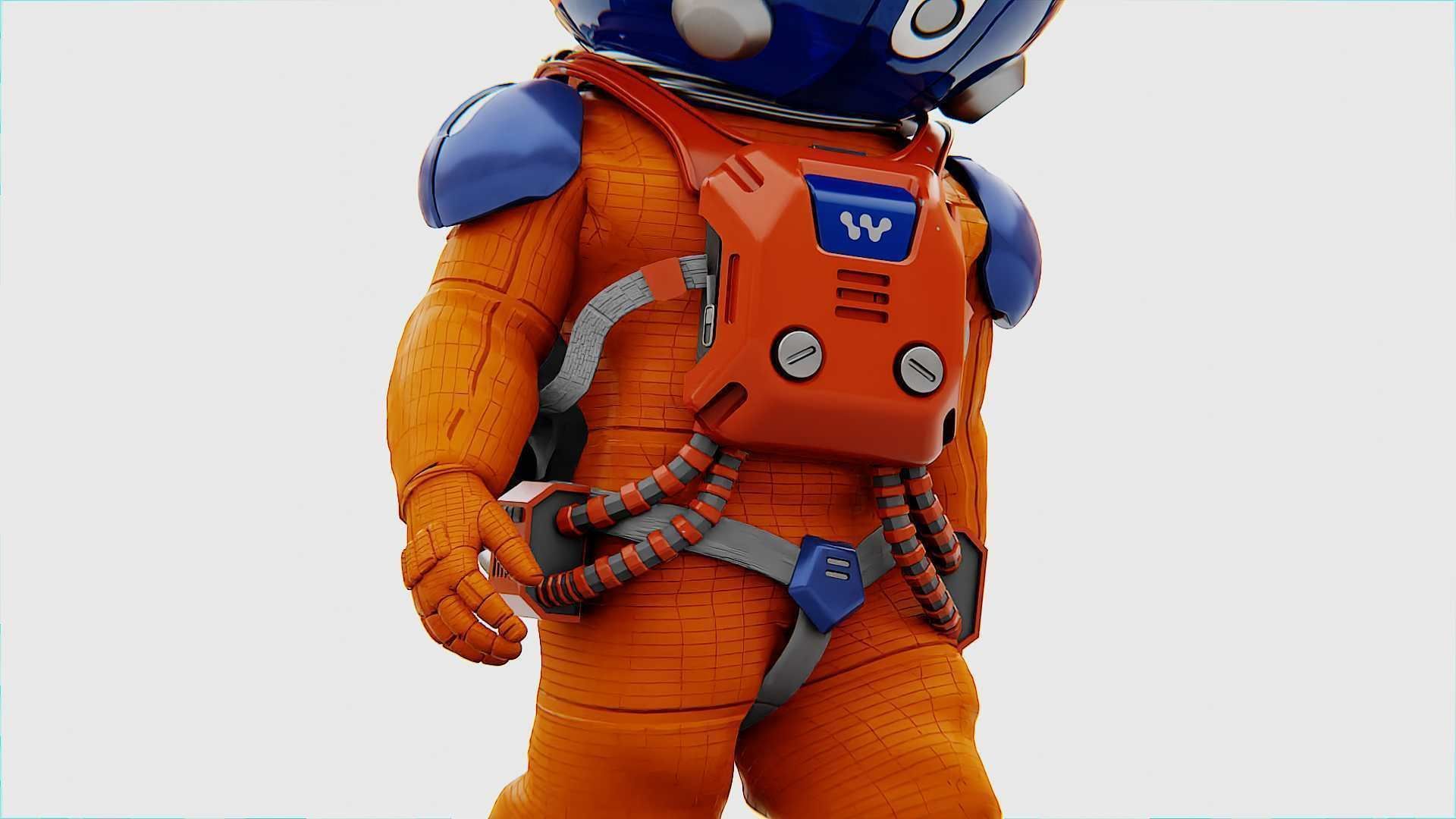 TOON ASTRONAUT -B RIGGED 3D model_29
