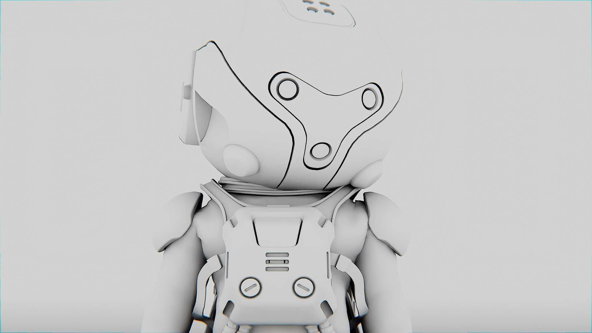 TOON ASTRONAUT -B RIGGED 3D model_33