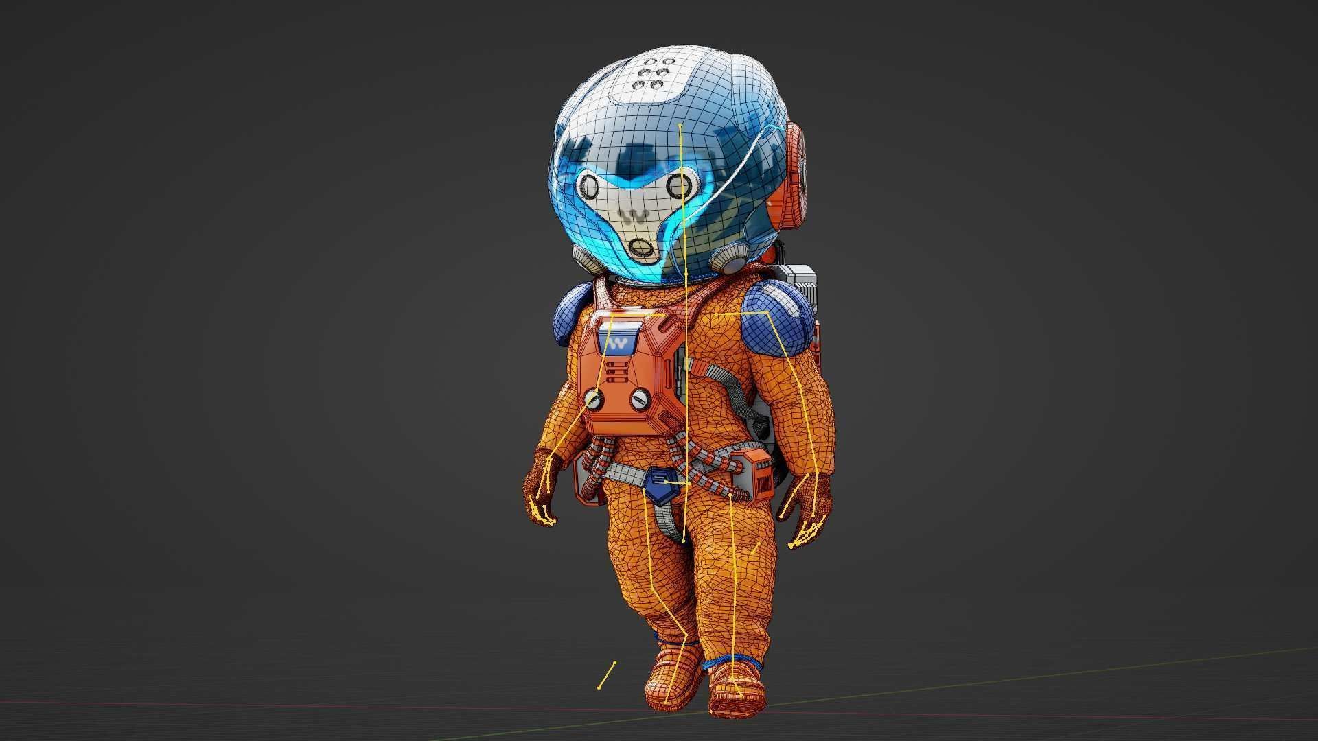 TOON ASTRONAUT -B RIGGED 3D model_37