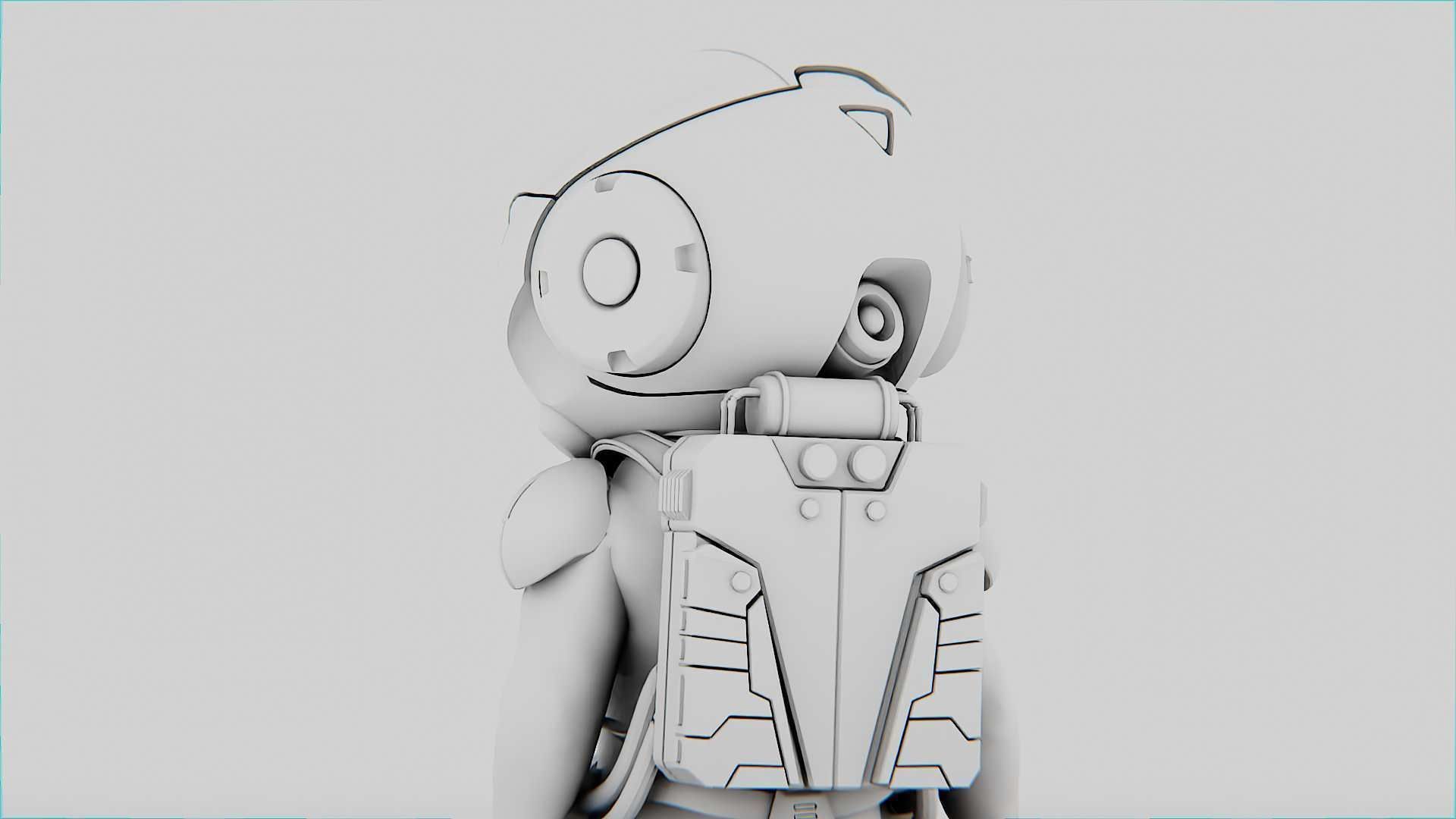 TOON ASTRONAUT -B RIGGED 3D model_34