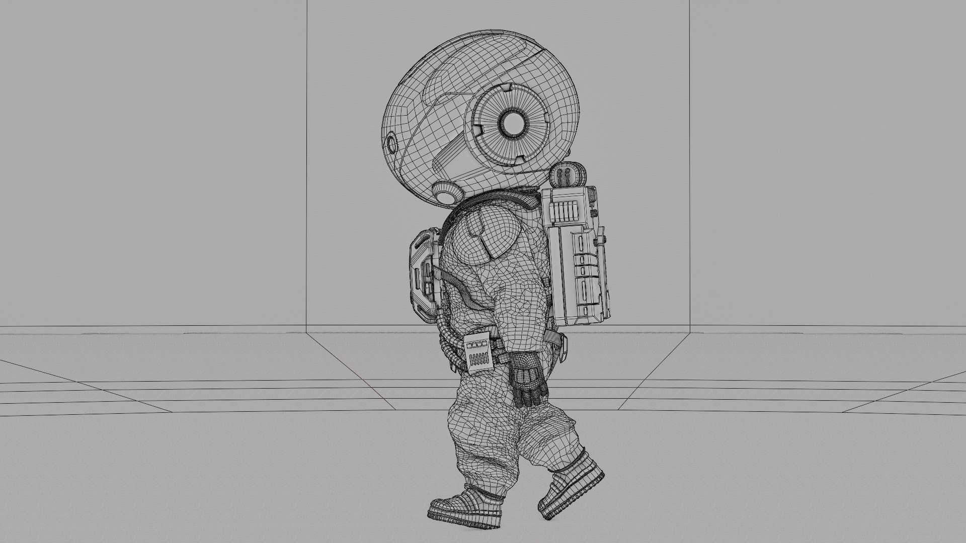 TOON ASTRONAUT -B RIGGED 3D model_39