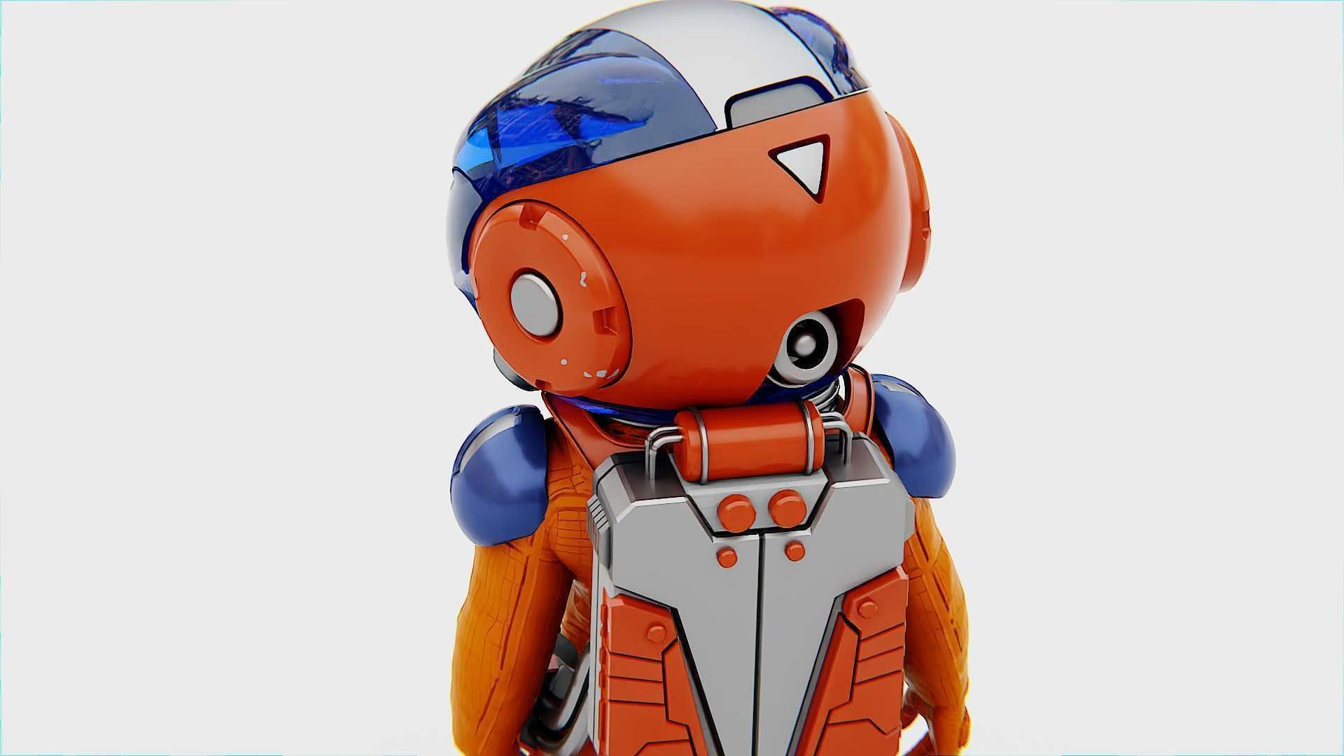 TOON ASTRONAUT -B RIGGED 3D model_17