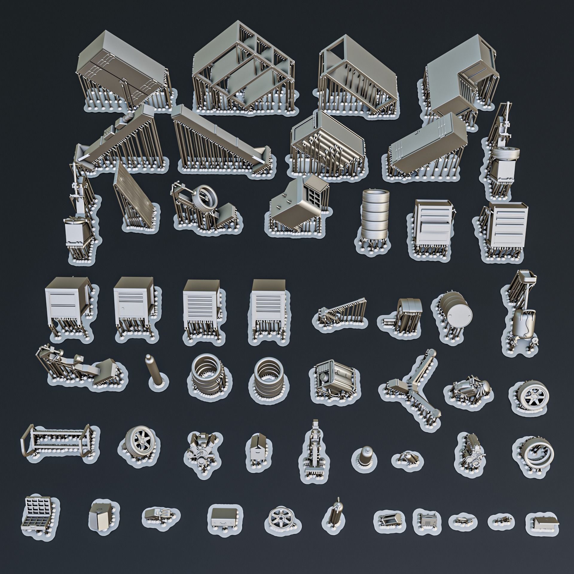 Car Mechanic Diorama Pack 3D print model_11