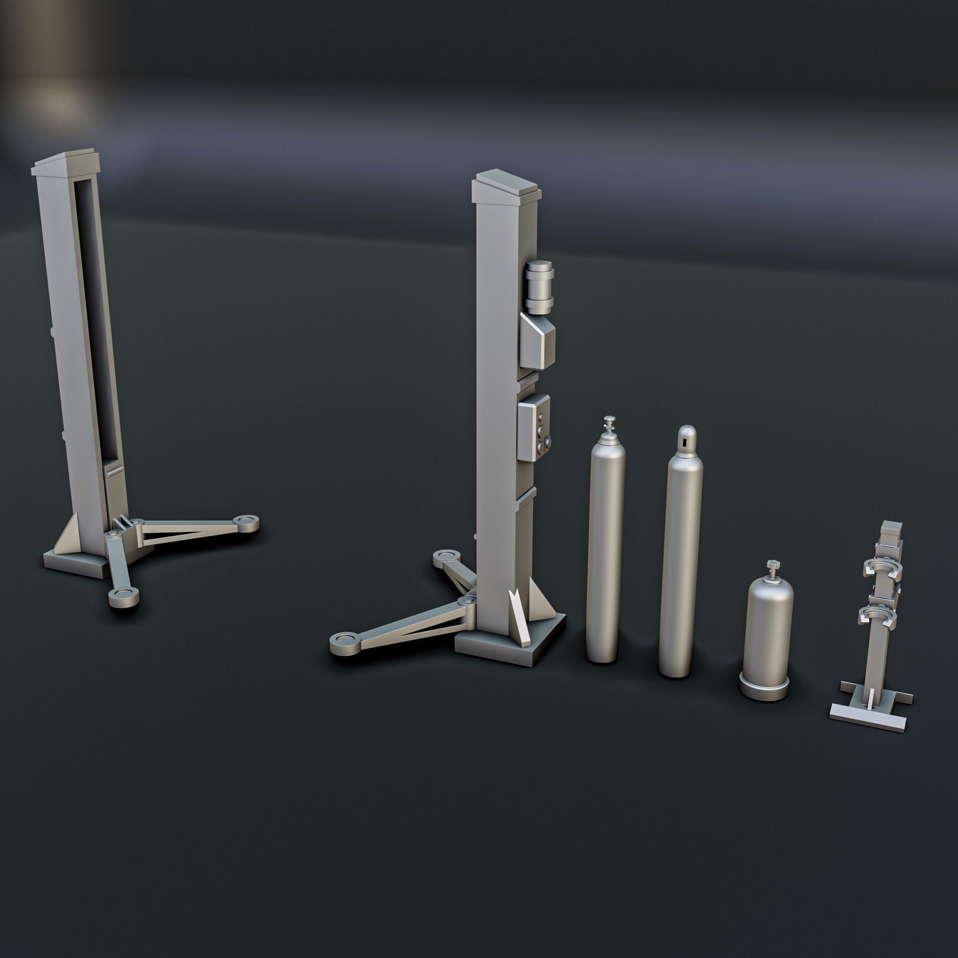 Car Mechanic Diorama Pack 3D print model_3