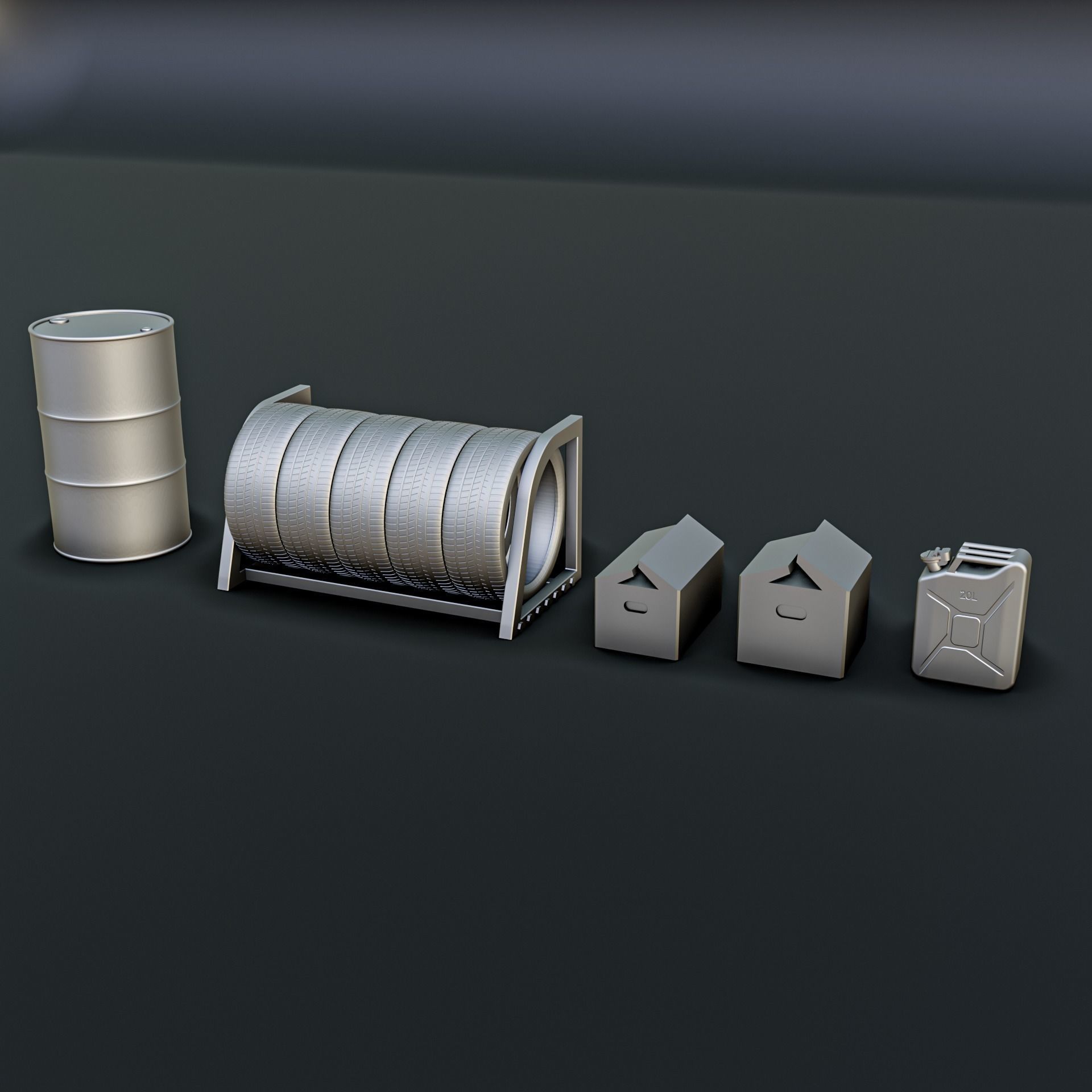 Car Mechanic Diorama Pack 3D print model_8