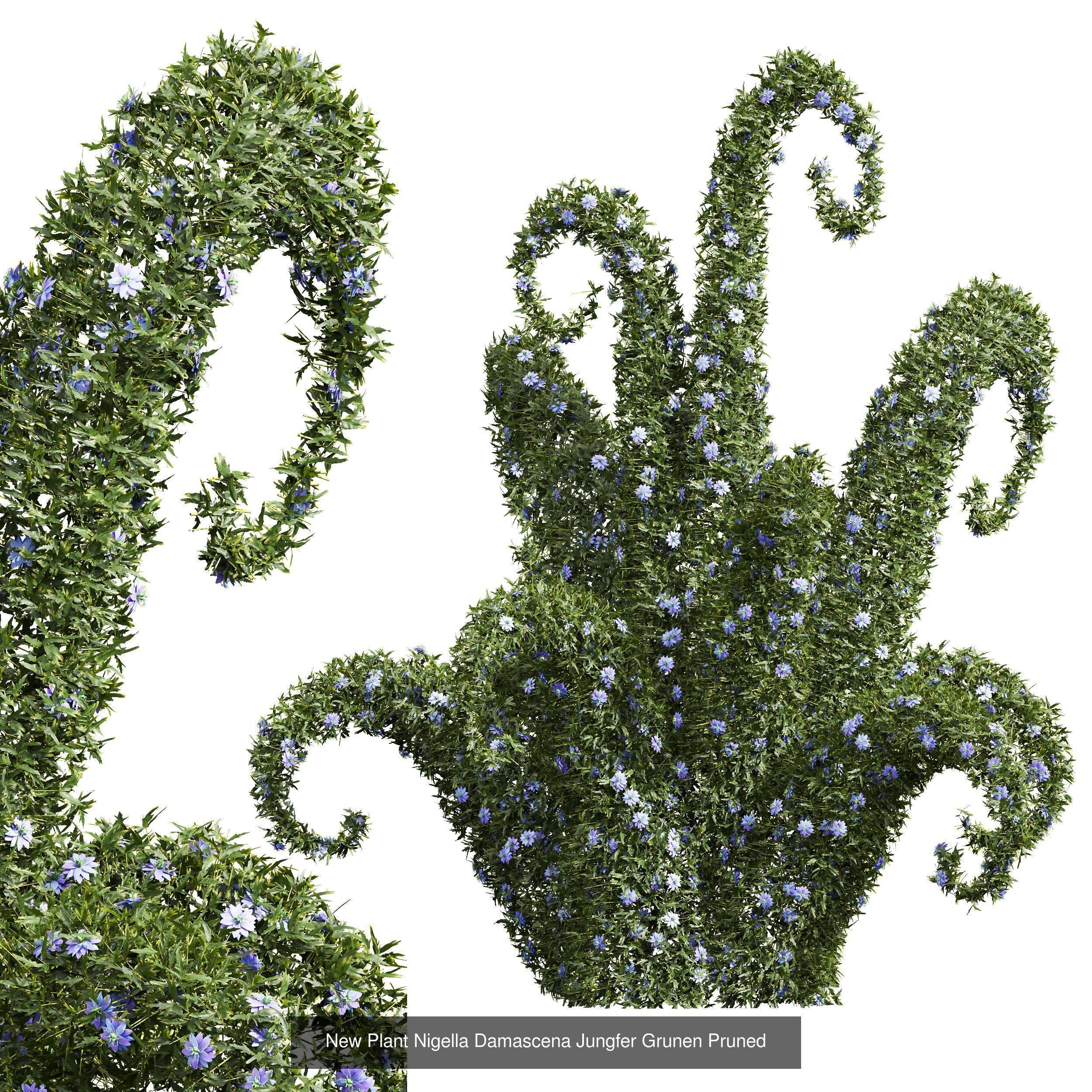 6 Different SETS of Bush SET VOL39 3D Model Collection_4