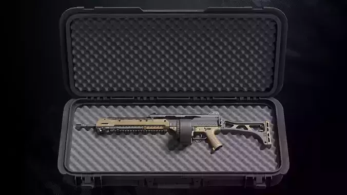 GM 63 Assault Rifle Low-poly 3D model