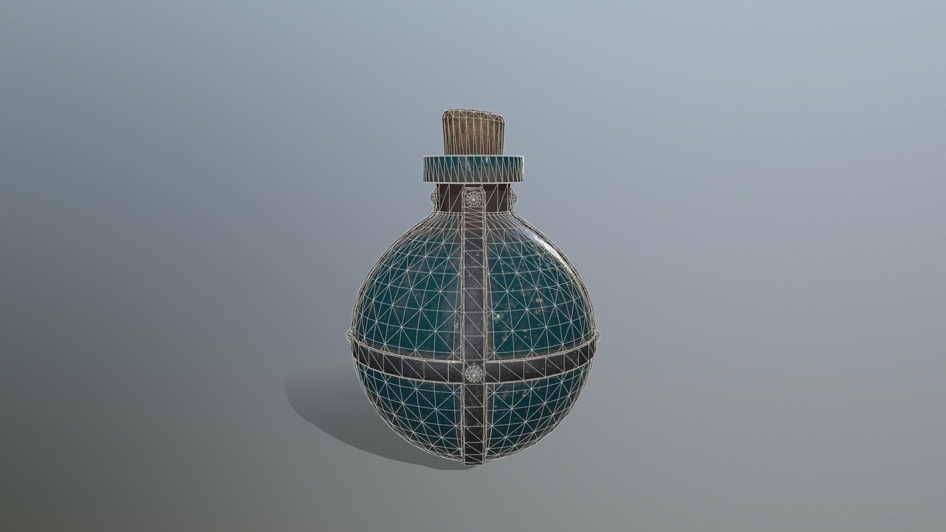 potion bottle Low-poly 3D model_6