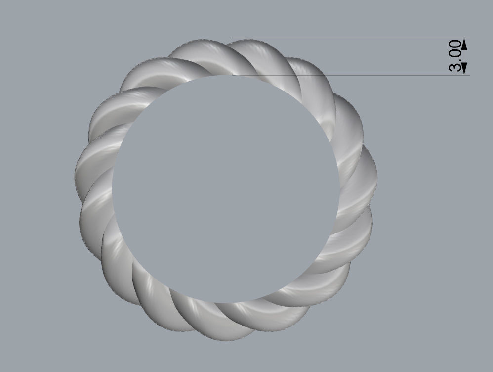 Rope ring  3D print model_4
