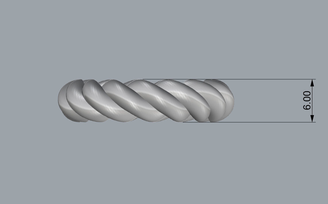 Rope ring  3D print model_5
