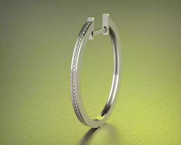 Earrings with gems 3D print model