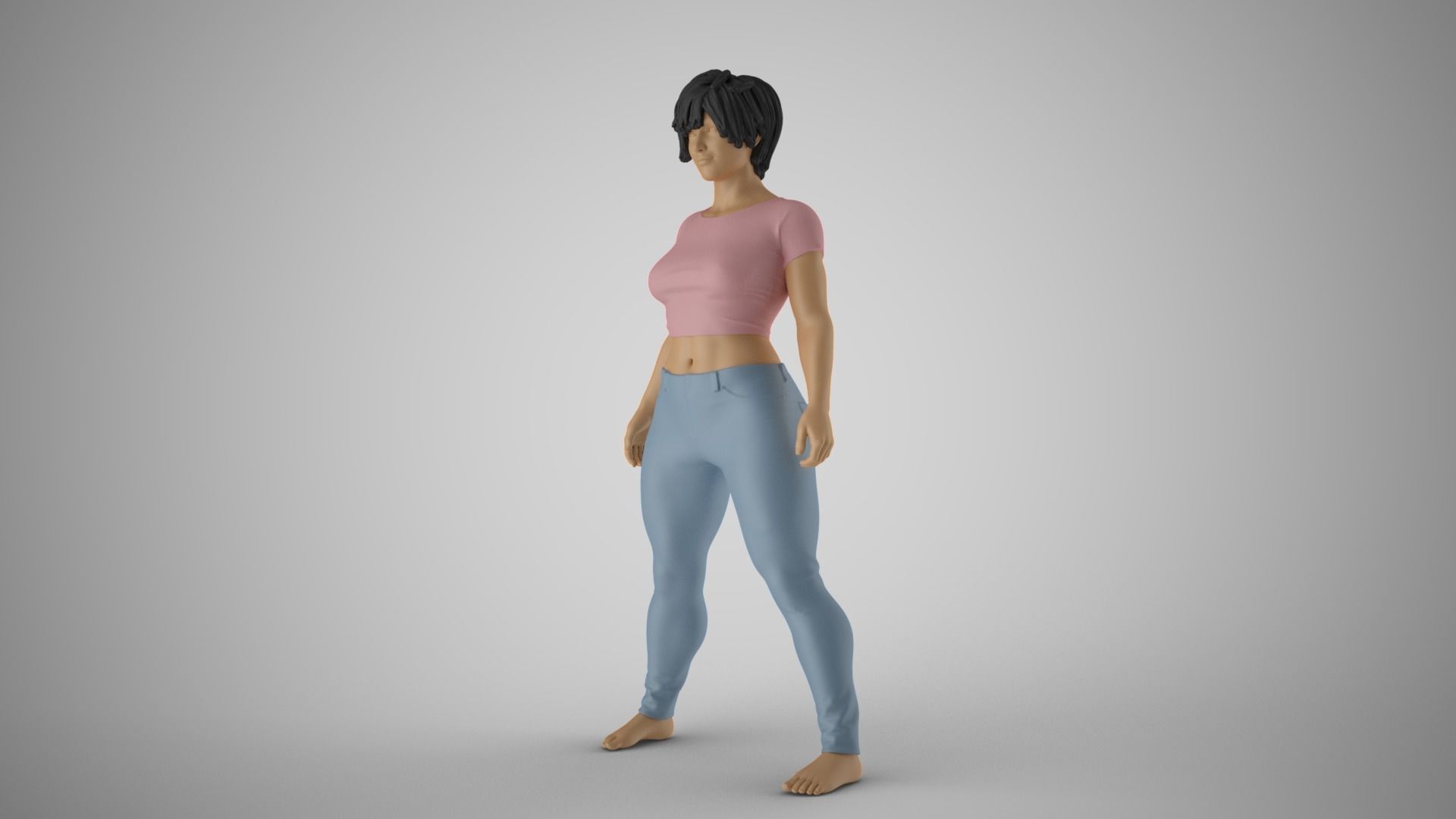 Bolt Upright Girl 3D print model_10