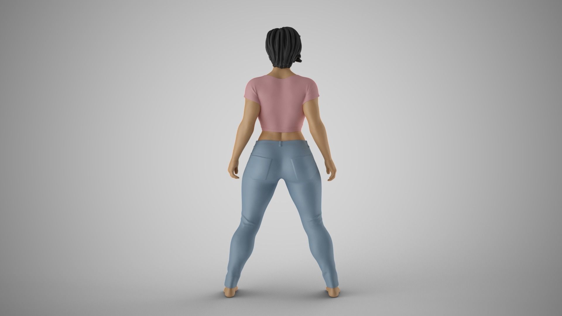 Bolt Upright Girl 3D print model_7