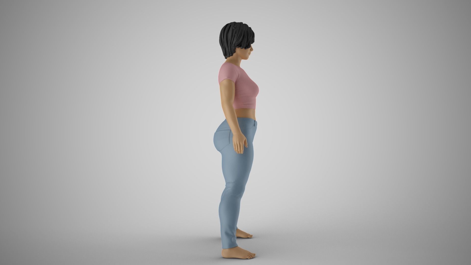 Bolt Upright Girl 3D print model_5