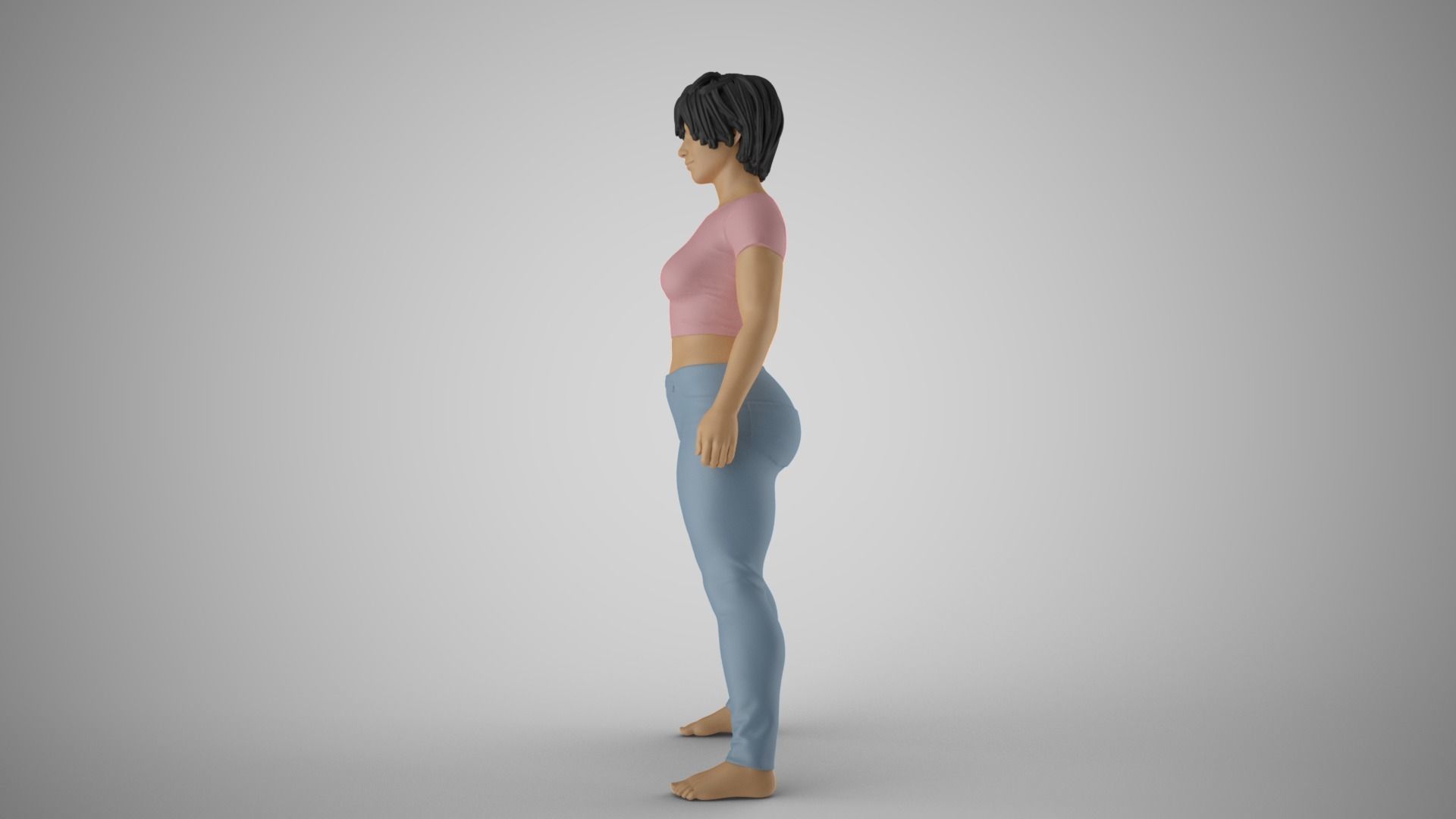 Bolt Upright Girl 3D print model_9
