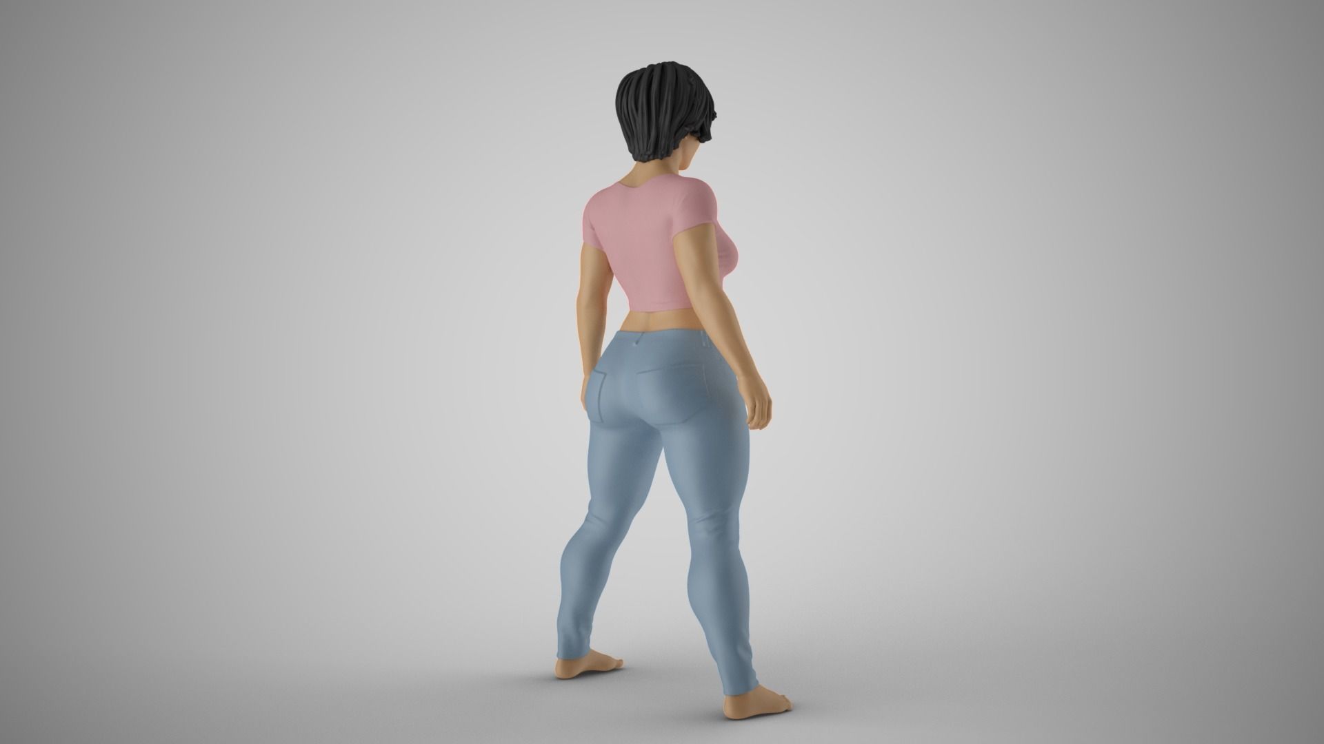 Bolt Upright Girl 3D print model_6