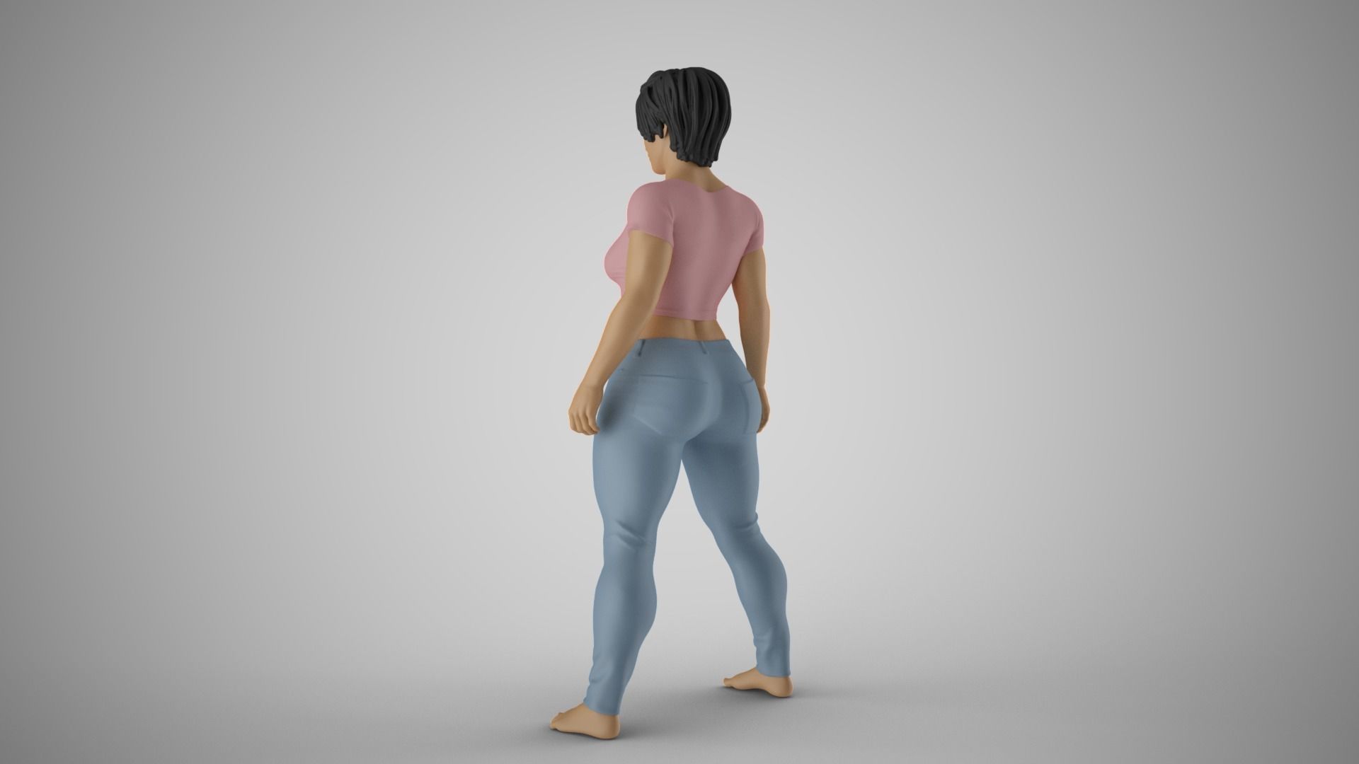 Bolt Upright Girl 3D print model_8