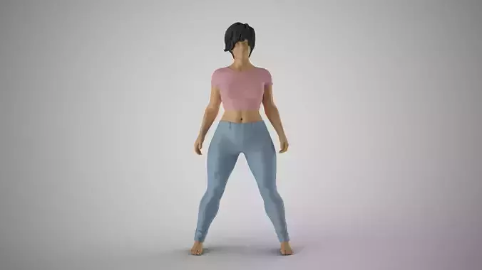 Bolt Upright Girl 3D print model