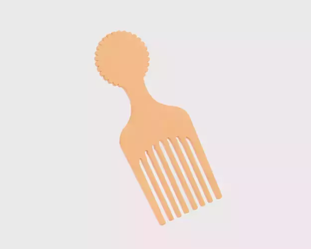 Comb hair Low-poly 3D model