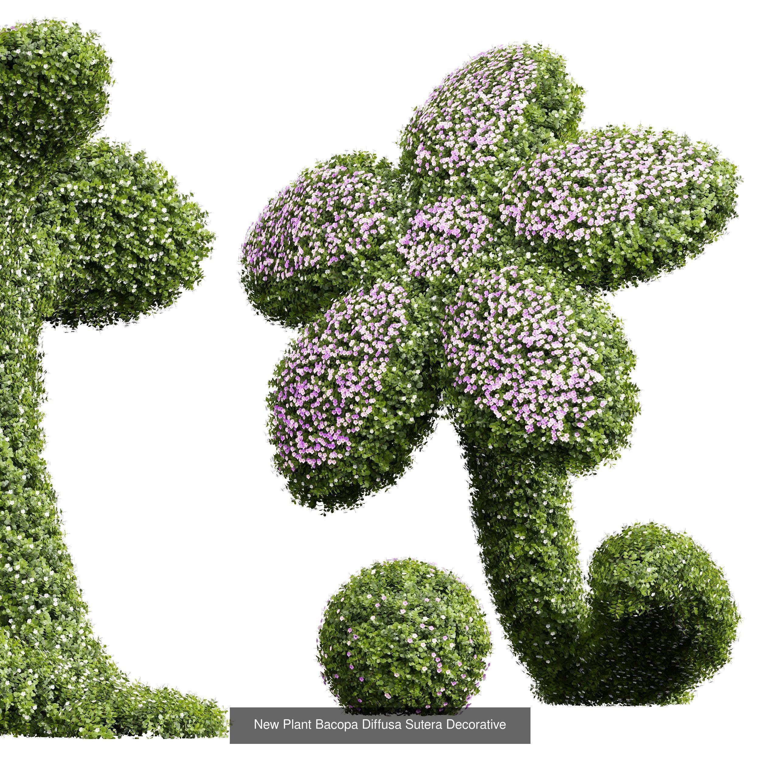 6 Different SETS of Decorative Plant SET VOL41 3D Model Collection_1