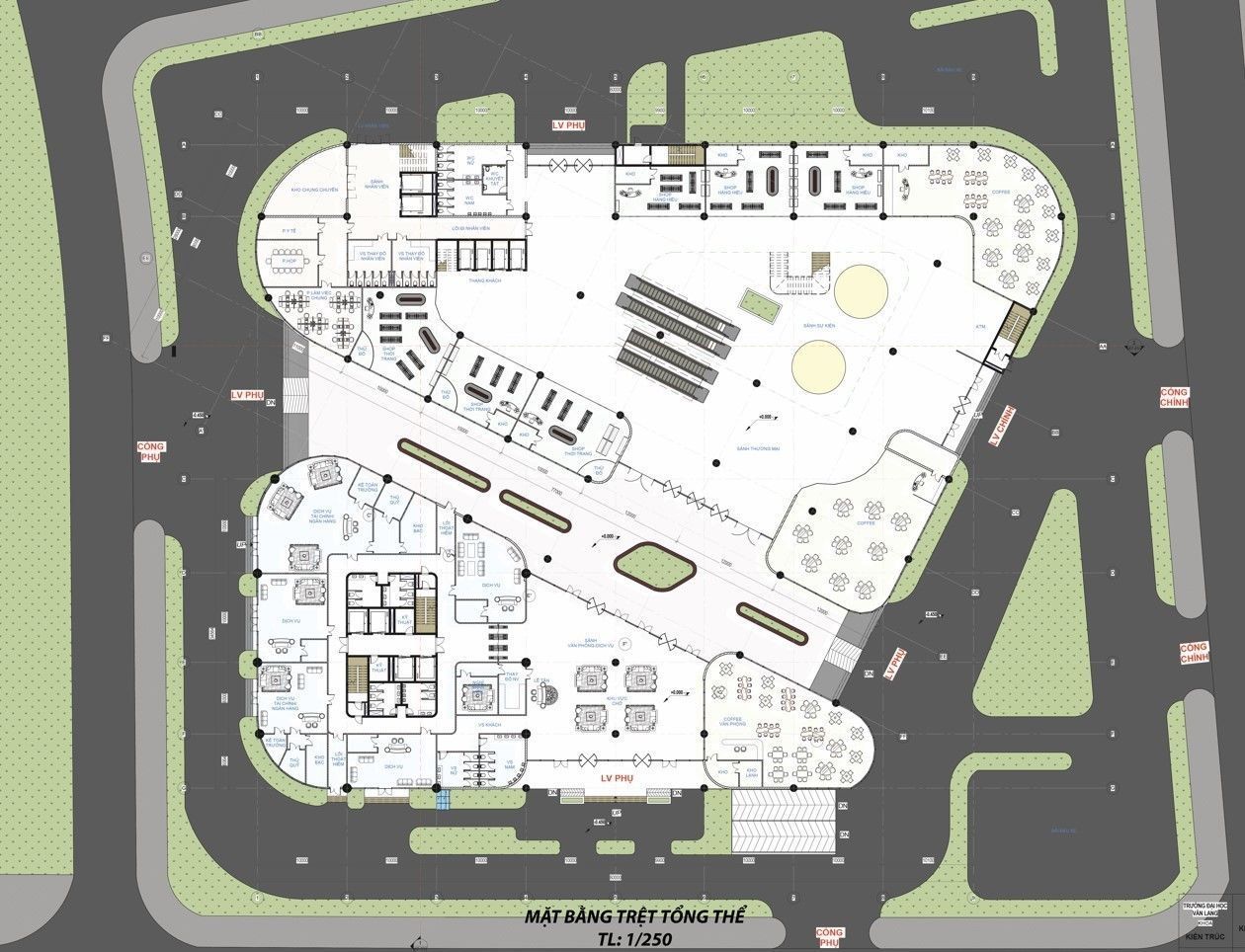 commercial center combined with office buildings 3D model_1