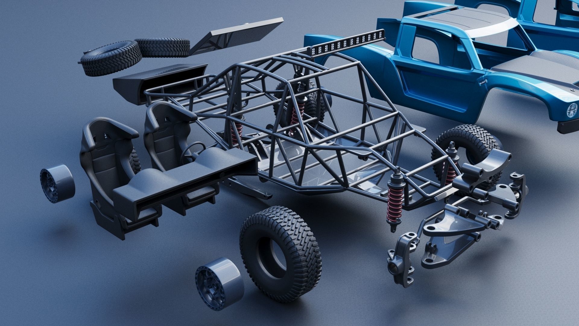 Hoonigan Trophy Truck 3D print model_24