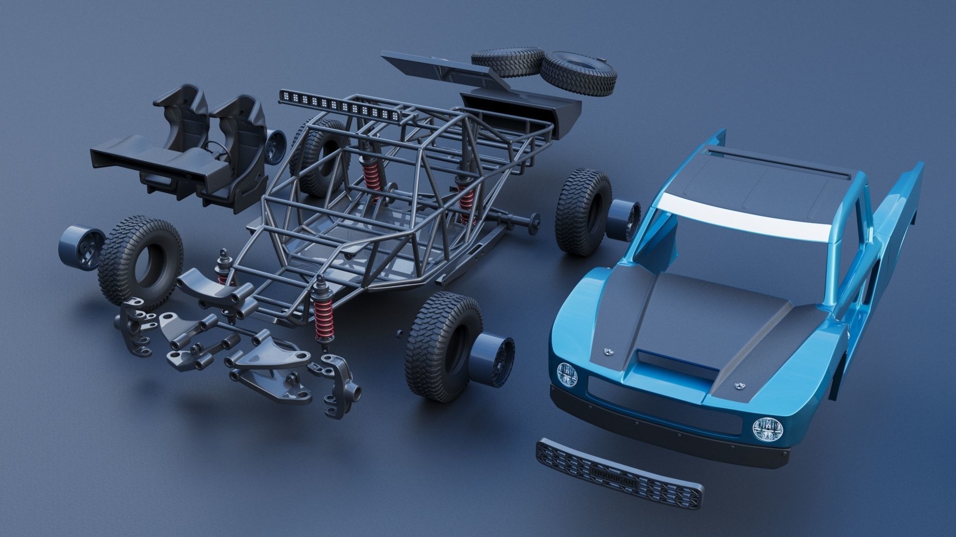 Hoonigan Trophy Truck 3D print model_21