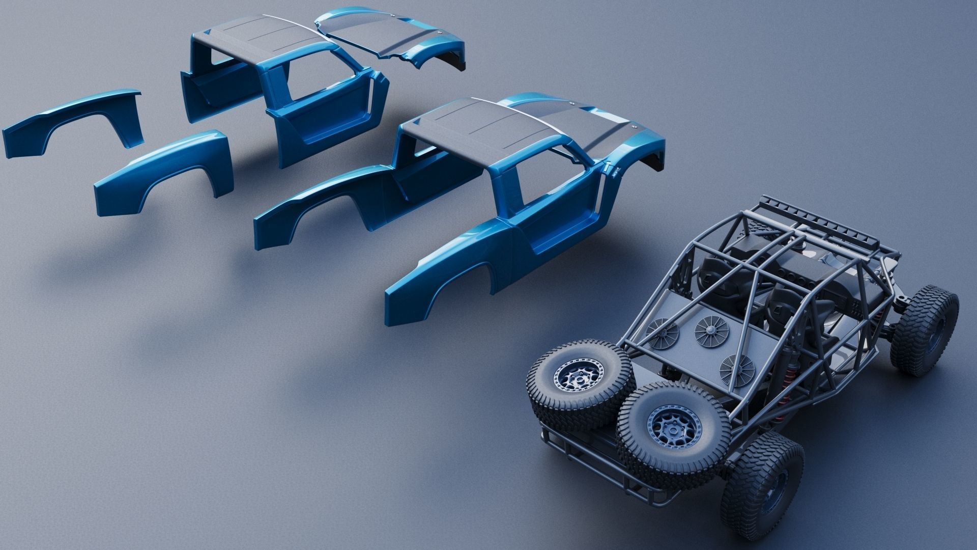 Hoonigan Trophy Truck 3D print model_19