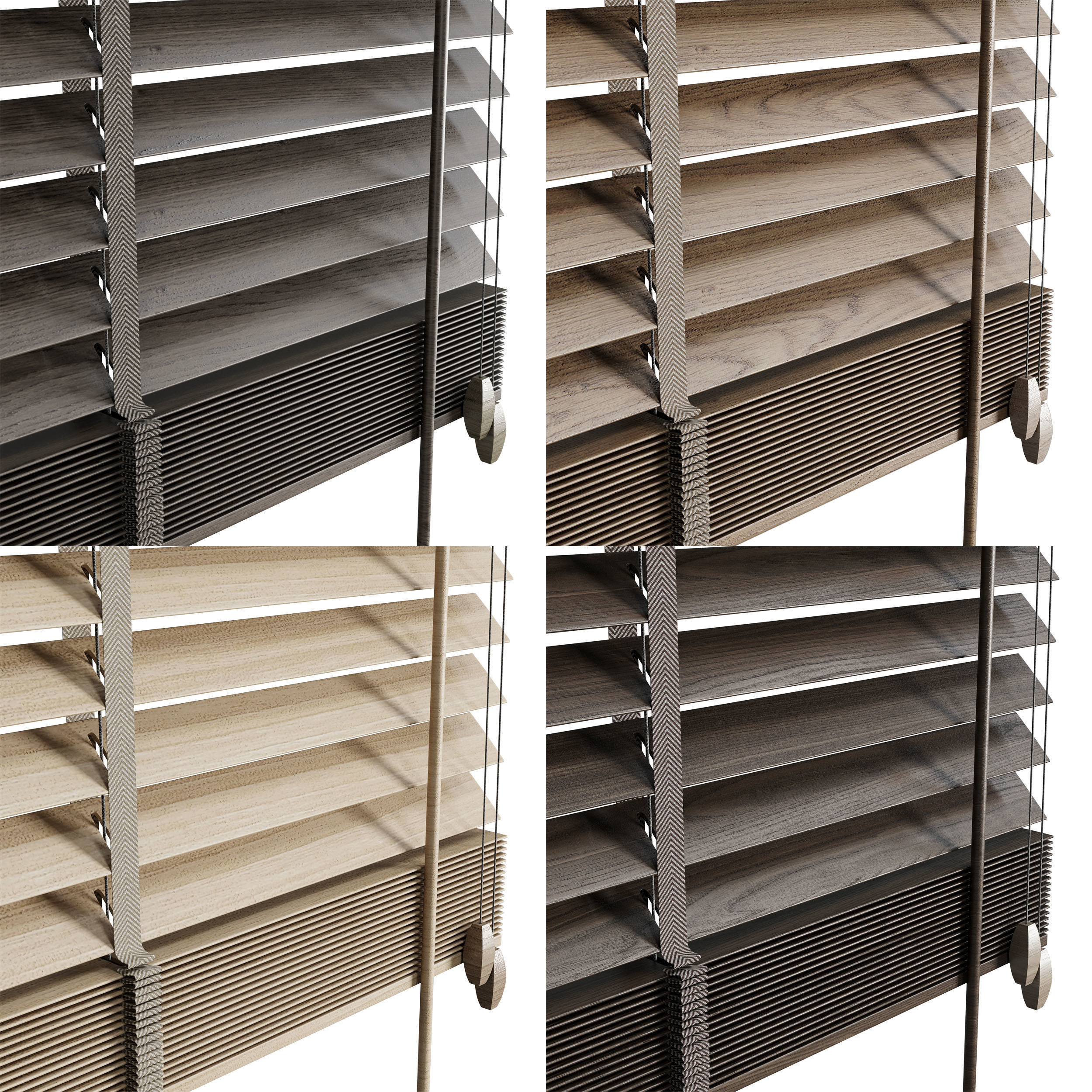 wooden blind 02 150 cm VOL 02 Low-poly 3D model_1