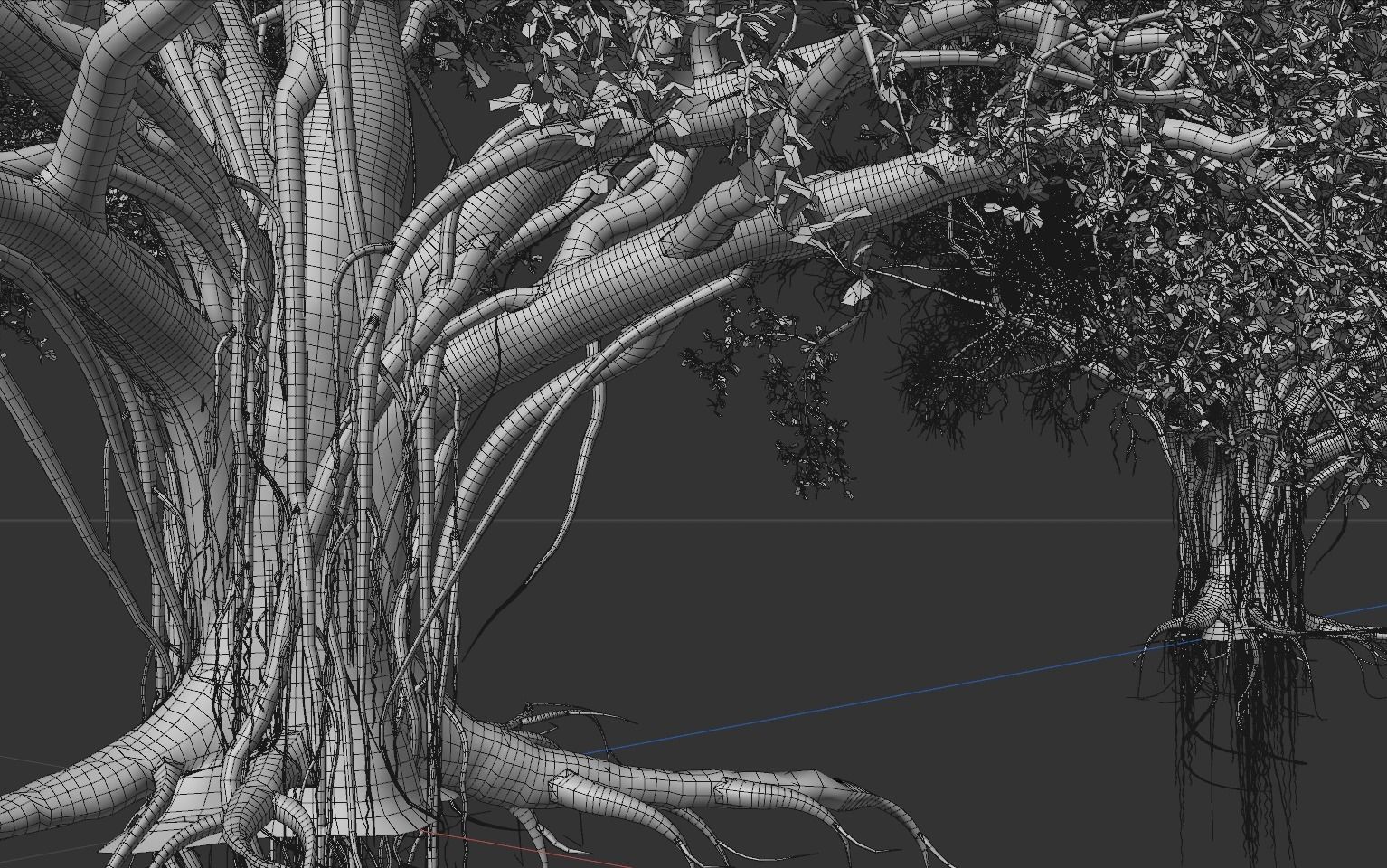 High quality Large banyan tree 08 3D model_6