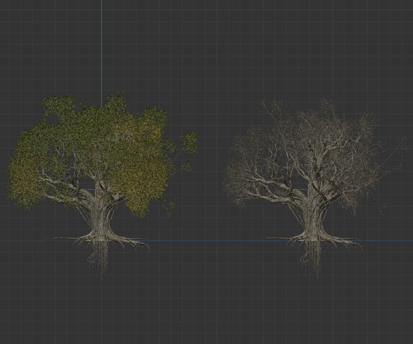High quality Large banyan tree 08 3D model_4